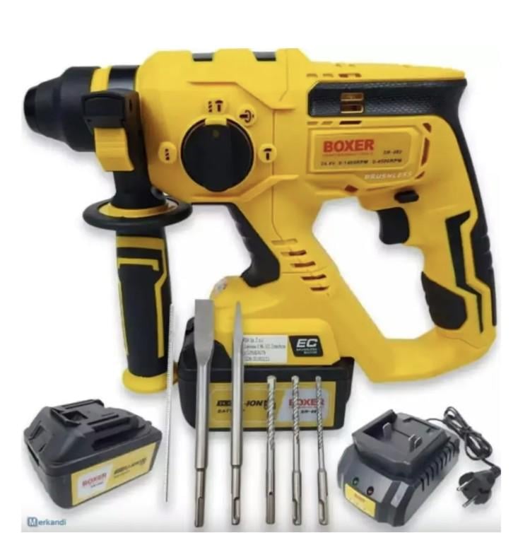 Перфоратор аккумуляторный BOXER SR-082 24V с двумя АКБ 4.0 Ah и SDS-Plus для легкой замены оснастки (SR-082) Перфоратор аккумуляторный BOXER SR-082 24V с двумя АКБ 4.0 Ah и SDS-Plus для легкой замены оснастки (SR-082)