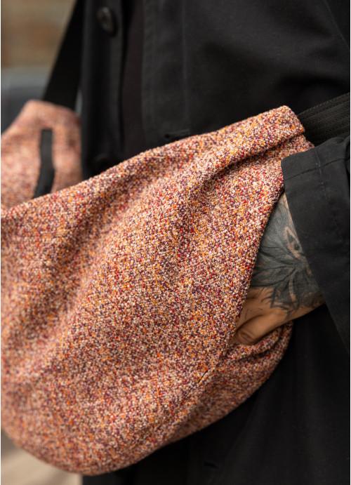 Мужская сумка хобо Sambag тканевая Терракотовый (723058428) - фото 4 Мужская сумка хобо Sambag тканевая Терракотовый (723058428) - фото 4