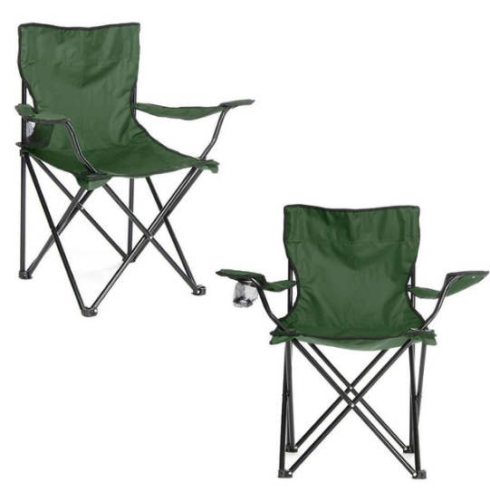 Стул туристический складной Темно-зеленый - фото 2