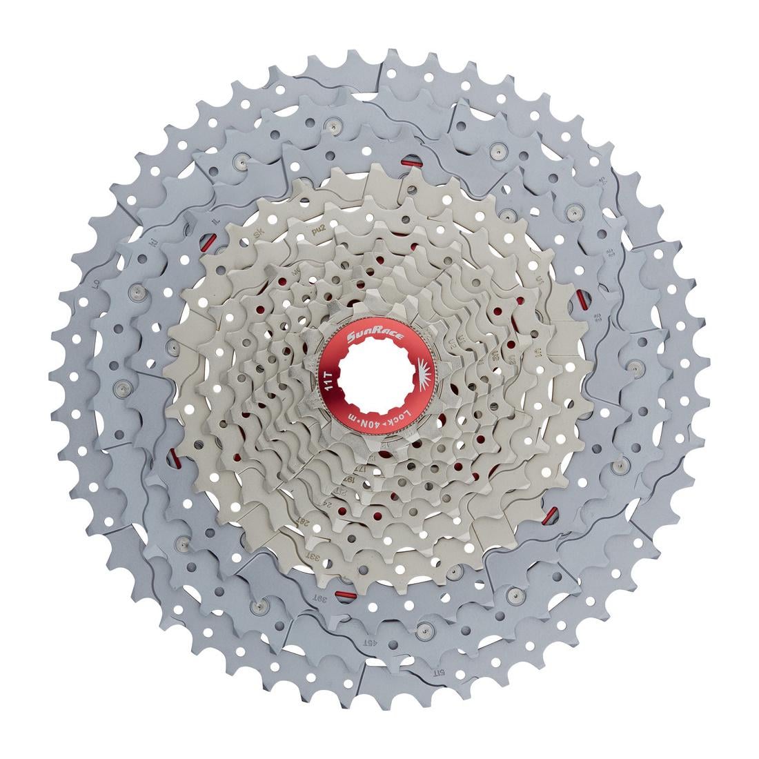 Кассета 12-k 11-51T SUN RACE MZ903 MTB алюминиевый паук Metallic Silver