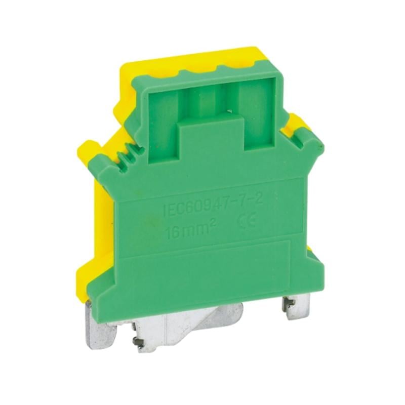 Клема гвинтова набірна CHINT JCUK-16JD 76А 16 мм2 х 43х12,6х52 мм заземлення Жовто-зелений (549046)