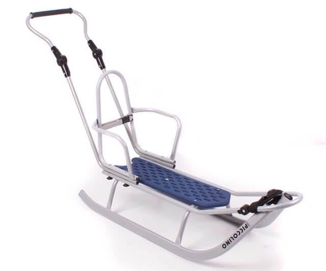 Санки Piccolino Xdrive со спинкой Серебряный