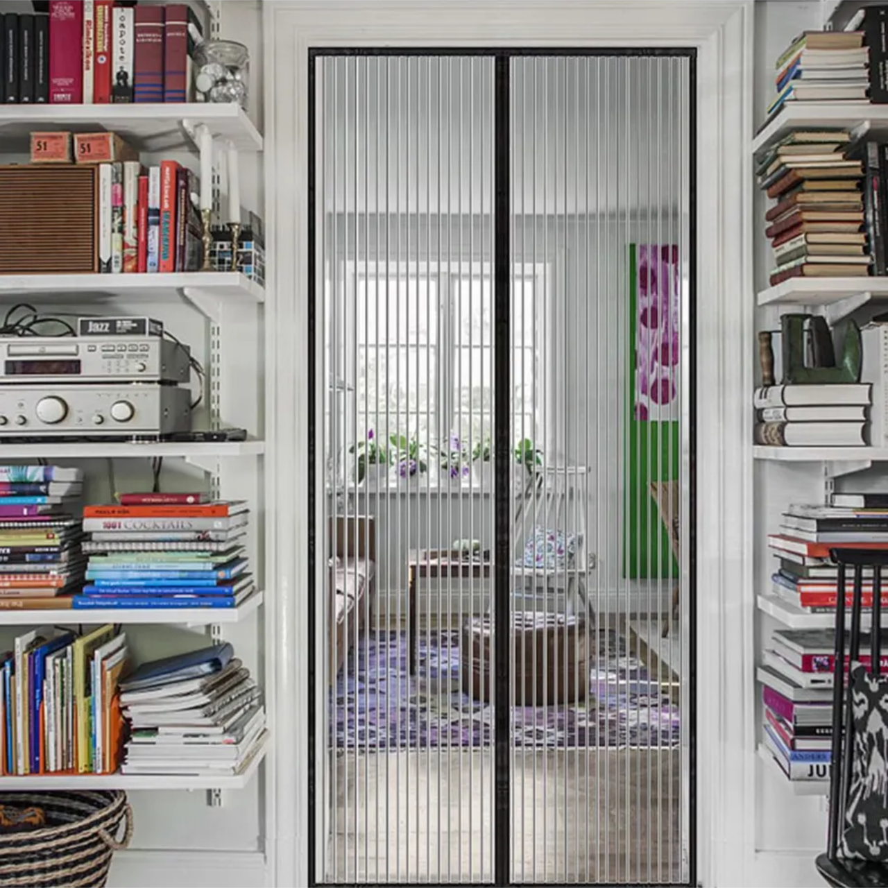 Штора антимоскітна Magic Mesh на магнітах для дверей 210х100 см Чорний (7399689941) - фото 13