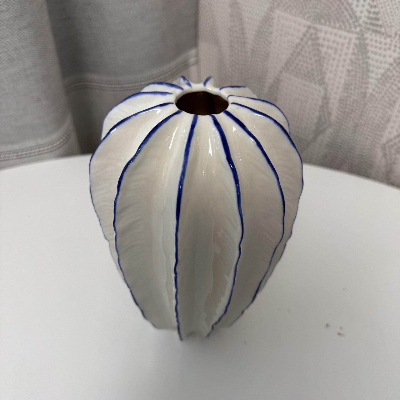 Ваза Карамболь 14х3 см Білий (AWN-00461) - фото 2 Ваза Карамболь 14х3 см Білий (AWN-00461) - фото 2