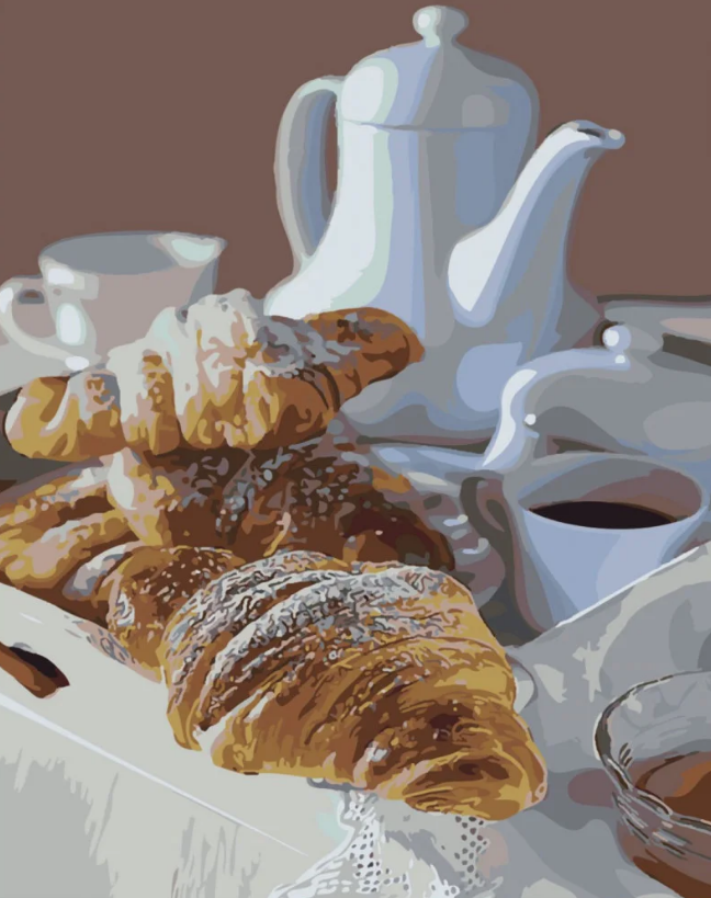 Картина по номерам Strateg Свежая выпечка 40x50 см (SY6457)