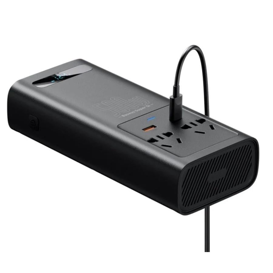 Інвертор автомобільний BASEUS Super Si Power Inverter 500W CN/EU 220V Black (CGNB000101) - фото 3 Інвертор автомобільний BASEUS Super Si Power Inverter 500W CN/EU 220V Black (CGNB000101) - фото 3