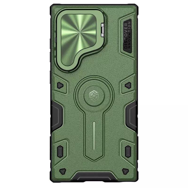 Протиударний TPU+PC чохол Nillkin CamShield Armor Prop для Samsung Galaxy S24 Ultra Dark Green