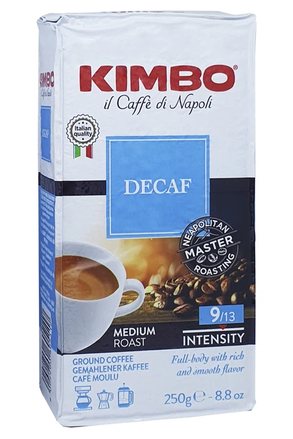 Кава мелена без кофеїну Kimbo Decaffeinato мелена без кофеїну 250 гг