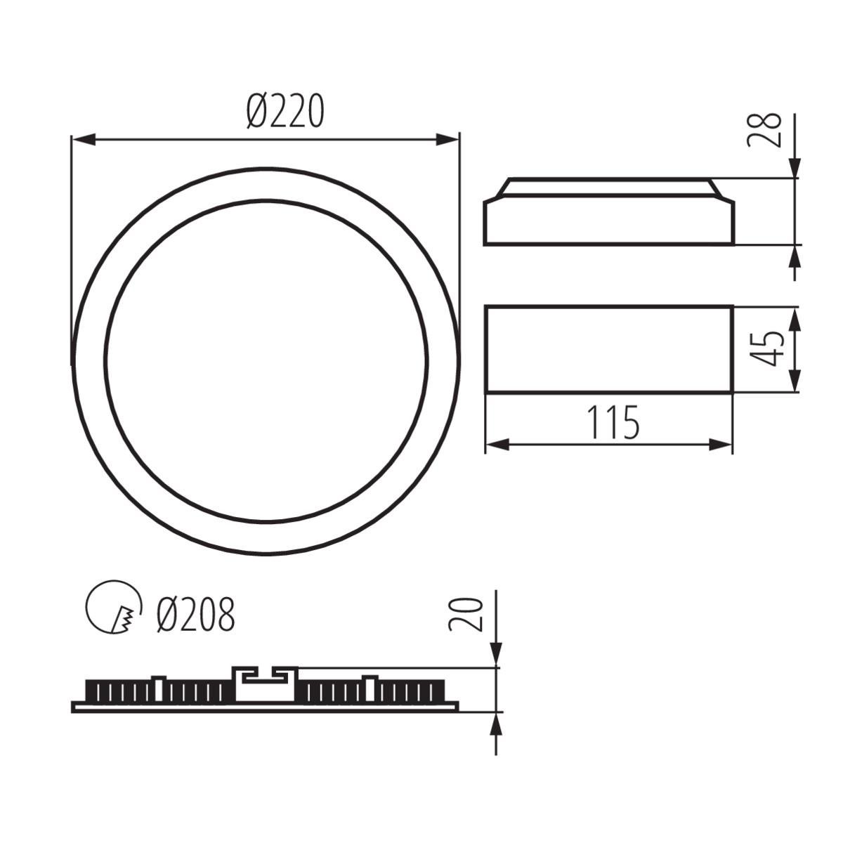 Потолочный светильник Kanlux Rounda v2 led18w-ww-w (28935) - фото 3