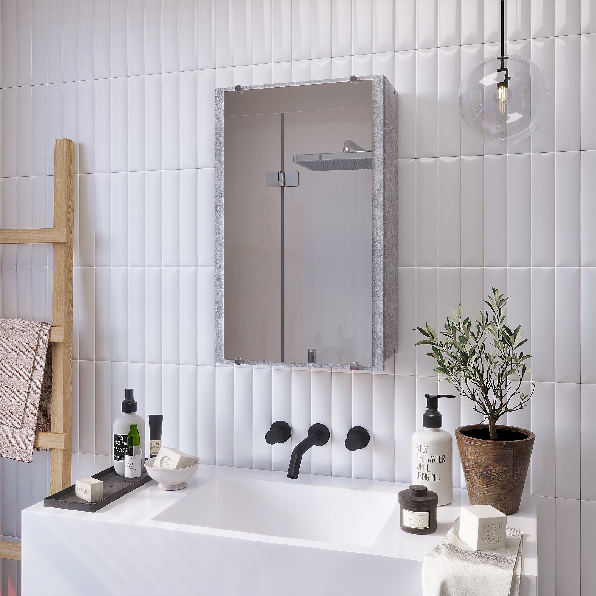 Шафа с дзеркалом у ванну Компаніт 40х17х64 см Ательє комбі Шафа с дзеркалом у ванну Компаніт 40х17х64 см Ательє комбі