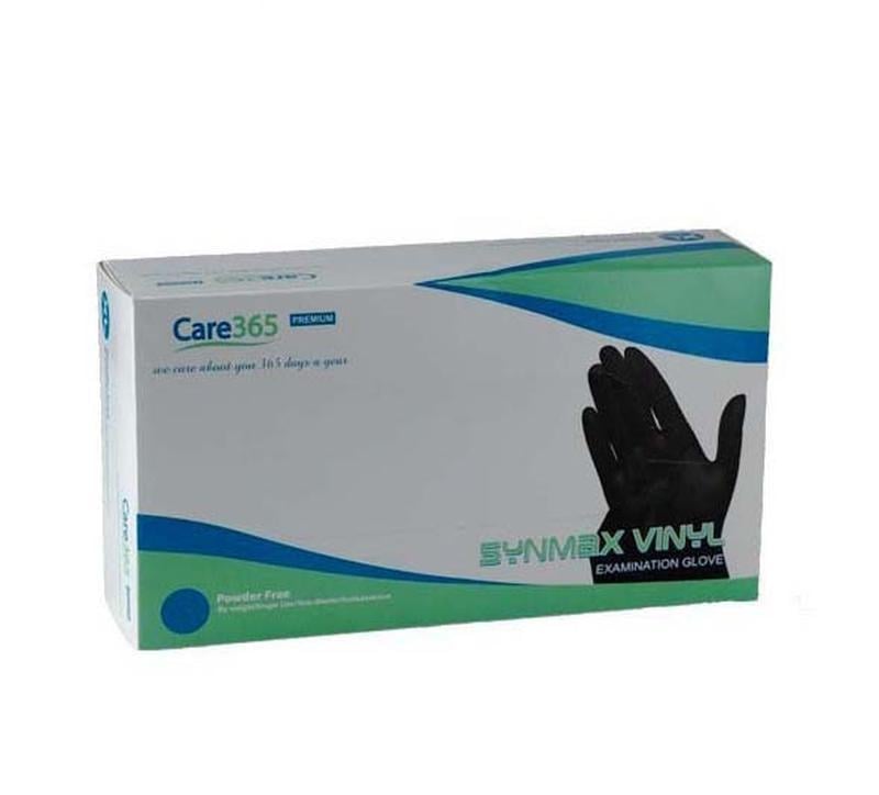 Перчатки без пудри Care365 Synmax Vinyl вінілові XL 100 шт. Black