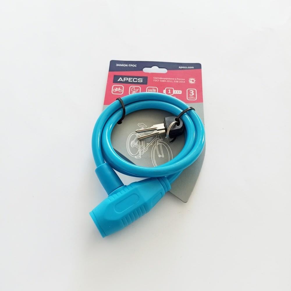 Замок велосипедный Apecs PD-81 80 см Blue (1703360526)