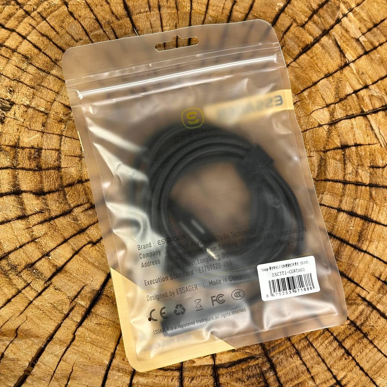Кабель Type-C/Type-C для быстрой зарядки 100W 2 м Черный - фото 3