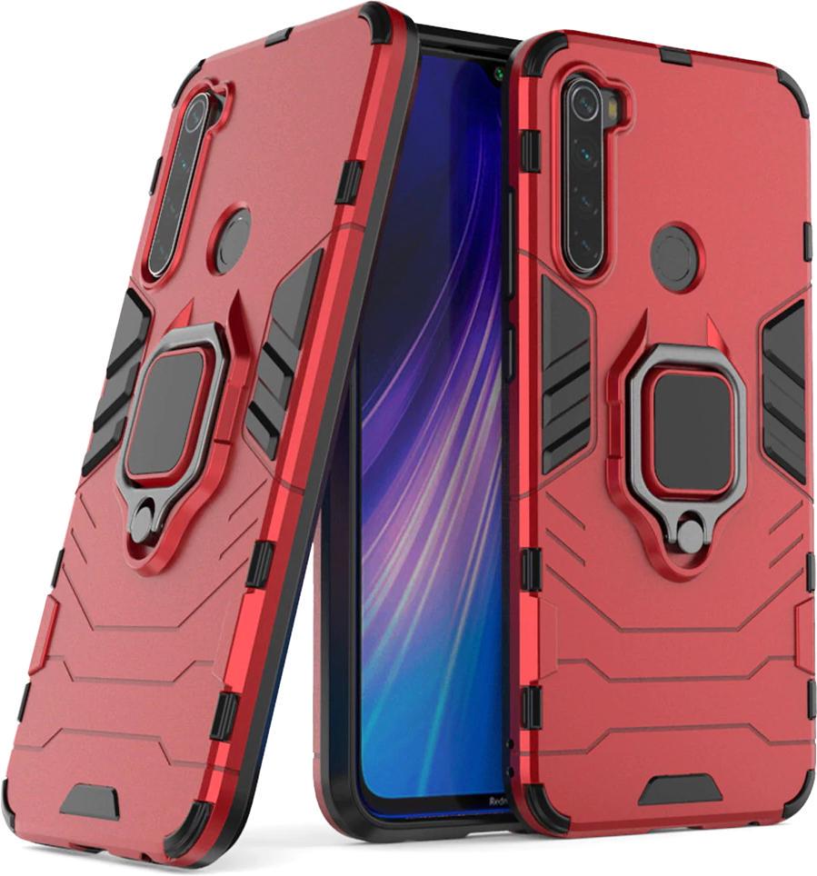 Противоударный чехол Xiaomi Redmi Note 8T (подставка кольцо) Red (10943-2D)