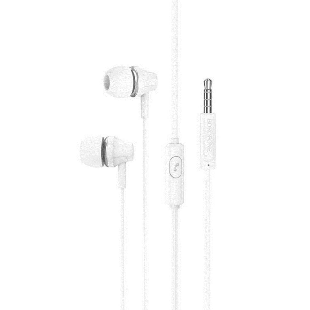 Наушники Borofone BM74 Singer mini-jack 3,5 мм White (BM74W)