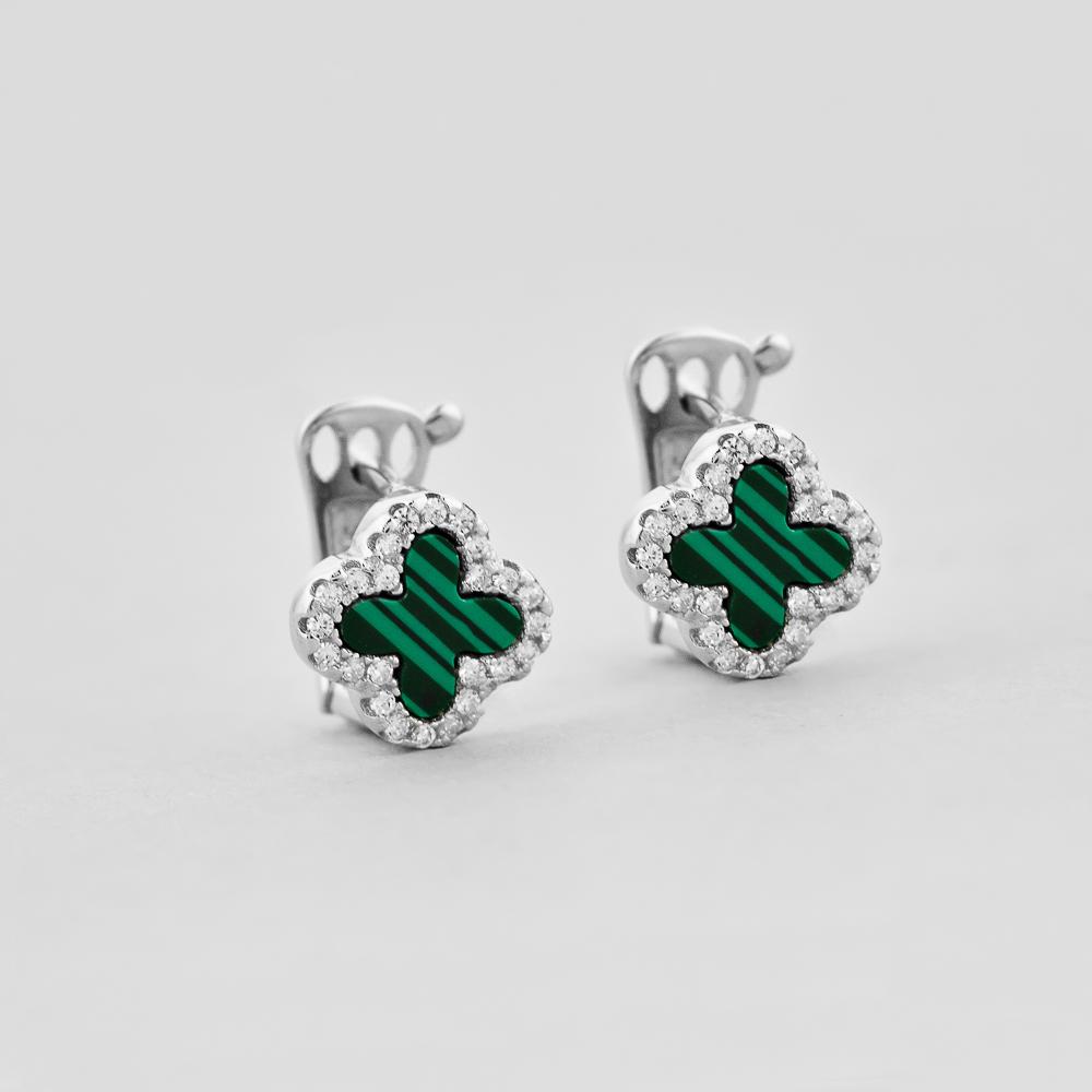 Серебряные серьги Minimal Власть (9406)