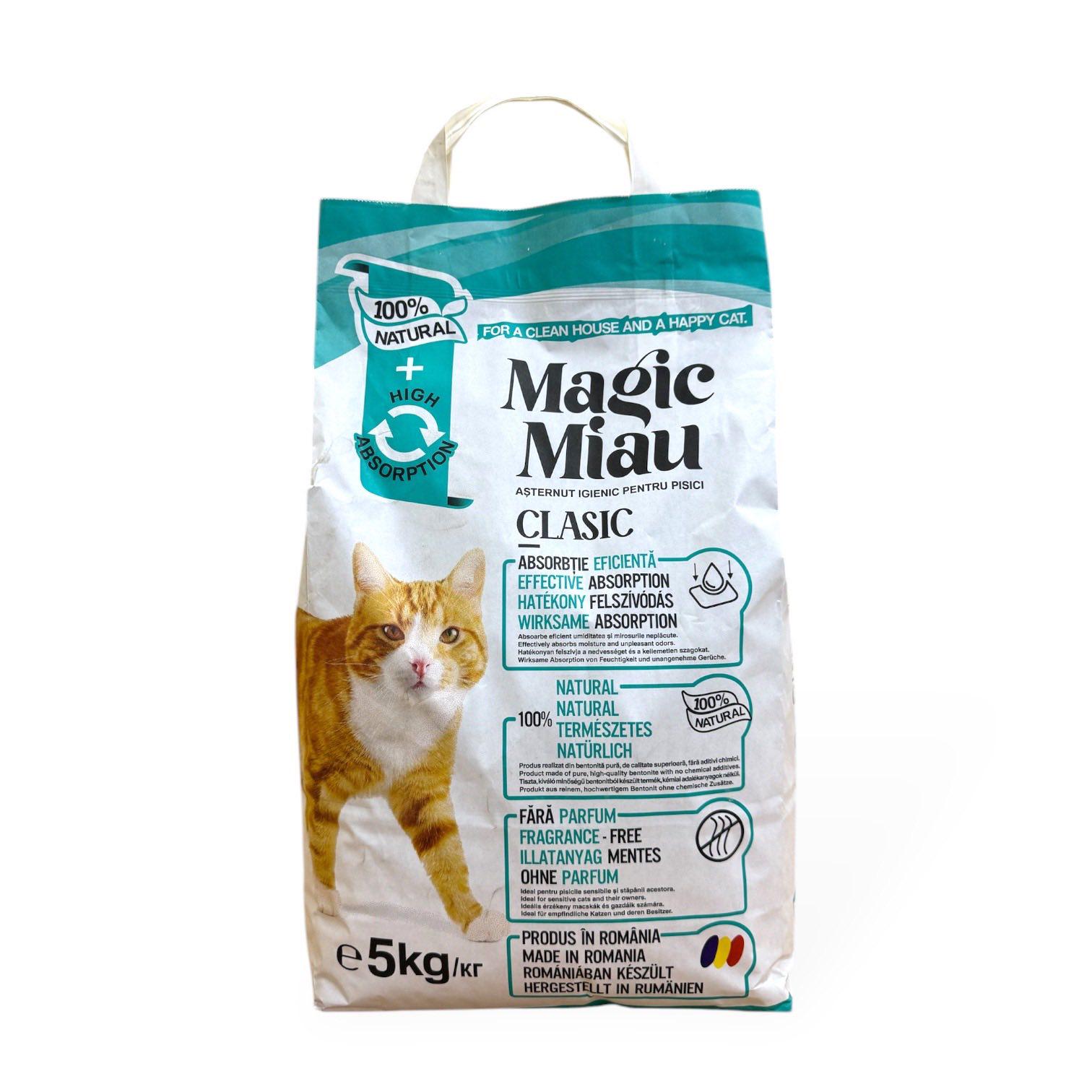 Наполнитель для кошачьего туалета бентонитовый Magic Miau Classic 5 кг (2877)