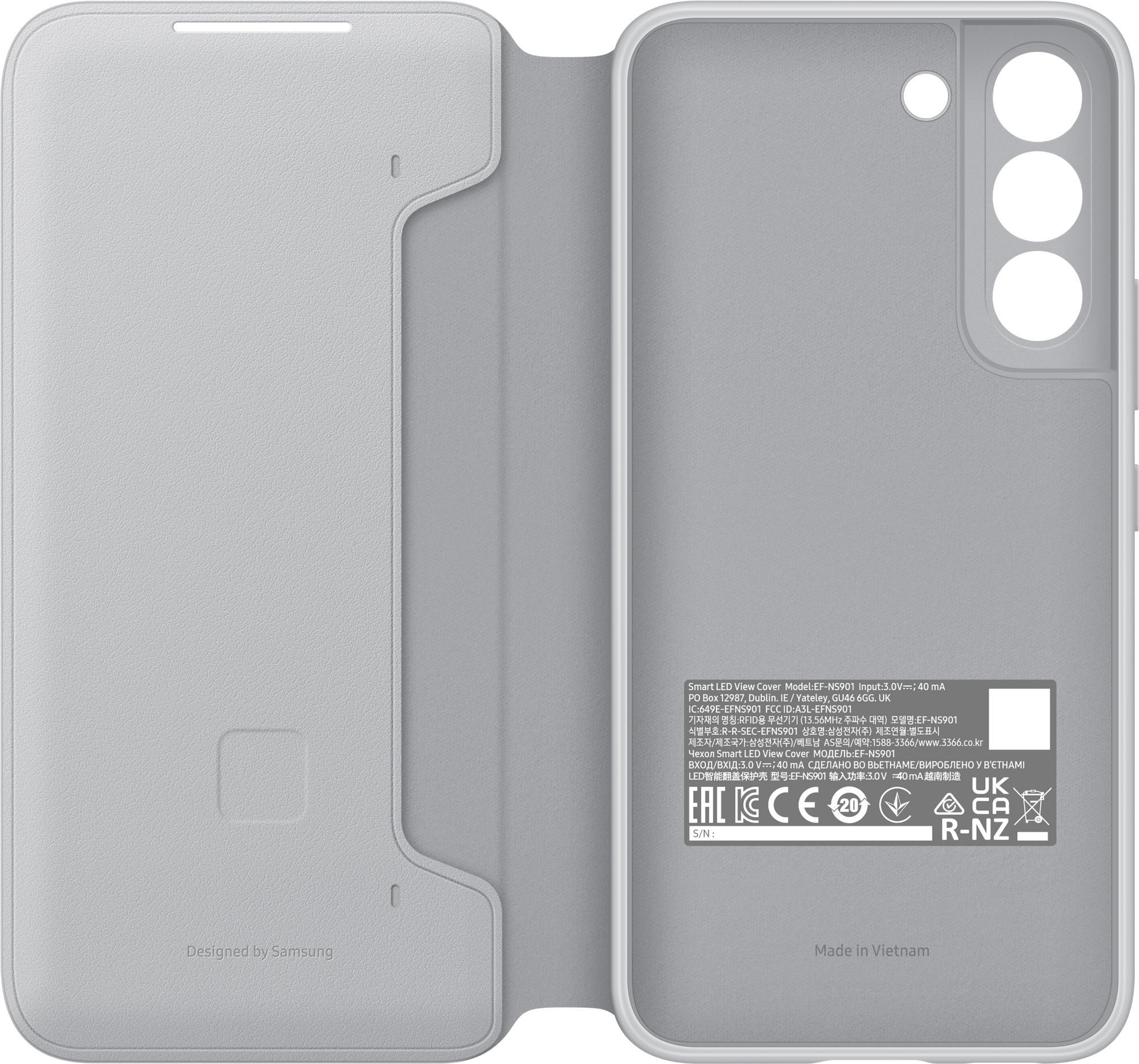 Чехол-книжка Smart LED Wallet View Cover SM-S901 для Samsung Galaxy S22 (6.1") Grey - фото 2