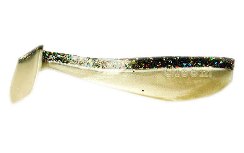 Силиконовый виброхвост Fox Gloom №041 8 см Electric/Black/Perlamutr (260421)