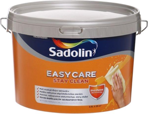 Краска для стен матовая Sadolin EasyCare база BC высокая стойкость к мытью, защита от пятен 2,33 л Прозрачный (1823203260)