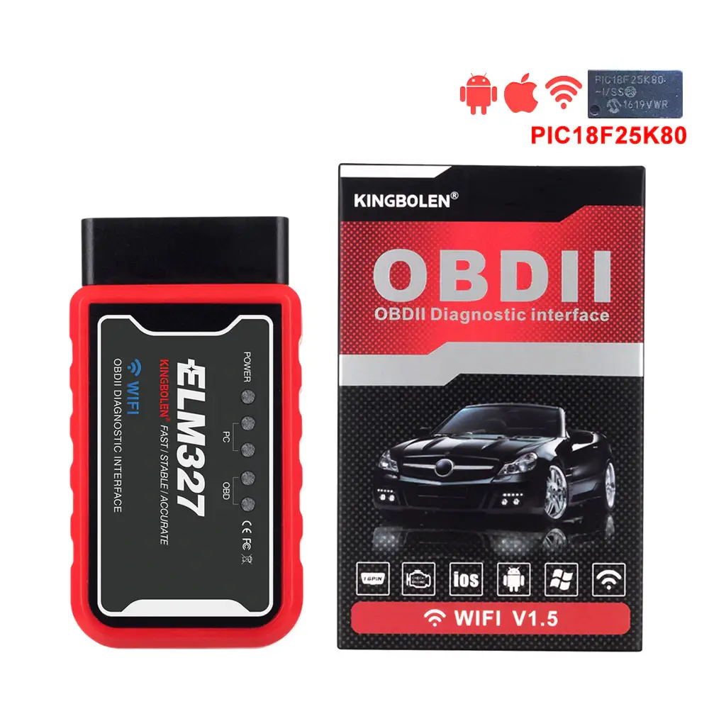 Автосканер диагностический Kingbolen Wi-Fi ELM327 v1.5 OBD2 PIC18F25K80 (00275) - фото 4