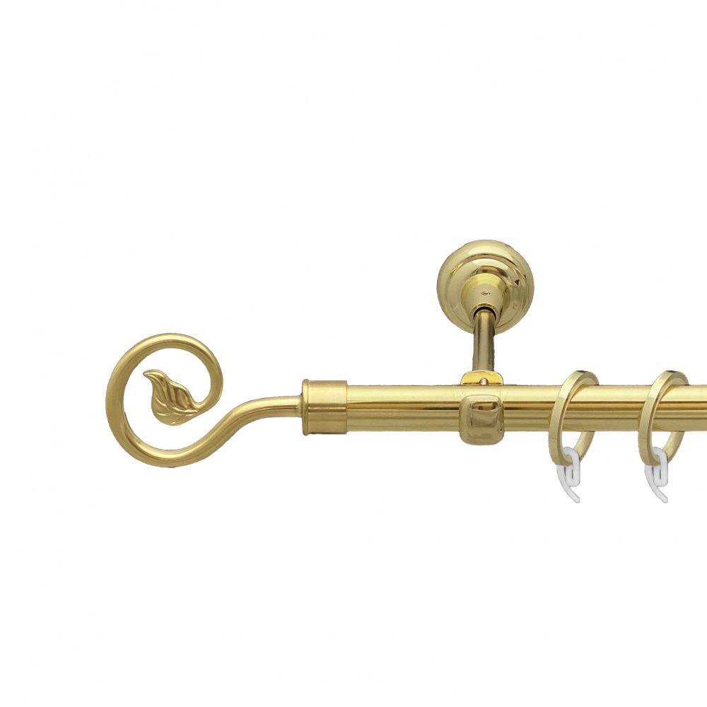 Карниз Orvit Лукка металевий однорядний відкритий гладка труба кільце фасонне металеве 19 мм 200 см Золото (00-00009239) Карниз Orvit Лукка металевий однорядний відкритий гладка труба кільце фасонне металеве 19 мм 200 см Золото (00-00009239)