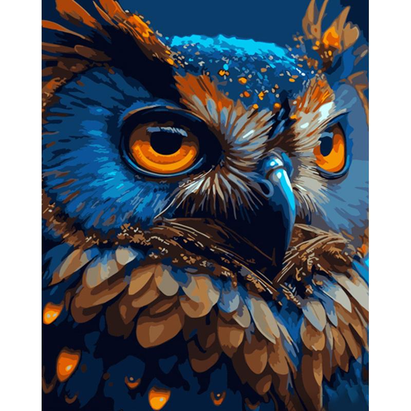 Картина по номерам Strateg Премиум Серьезная сова 40x50 см (GS910)
