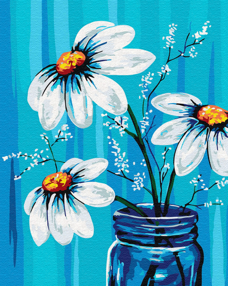Картина по номерам Brushme Ромашки в вазе (GX30453) Картина по номерам Brushme Ромашки в вазе (GX30453)