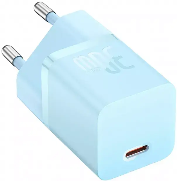 Зарядное устройство сетевое BASEUS GaN5 Fast Charger mini Type-C CCGN070603 30W Blue - фото 4