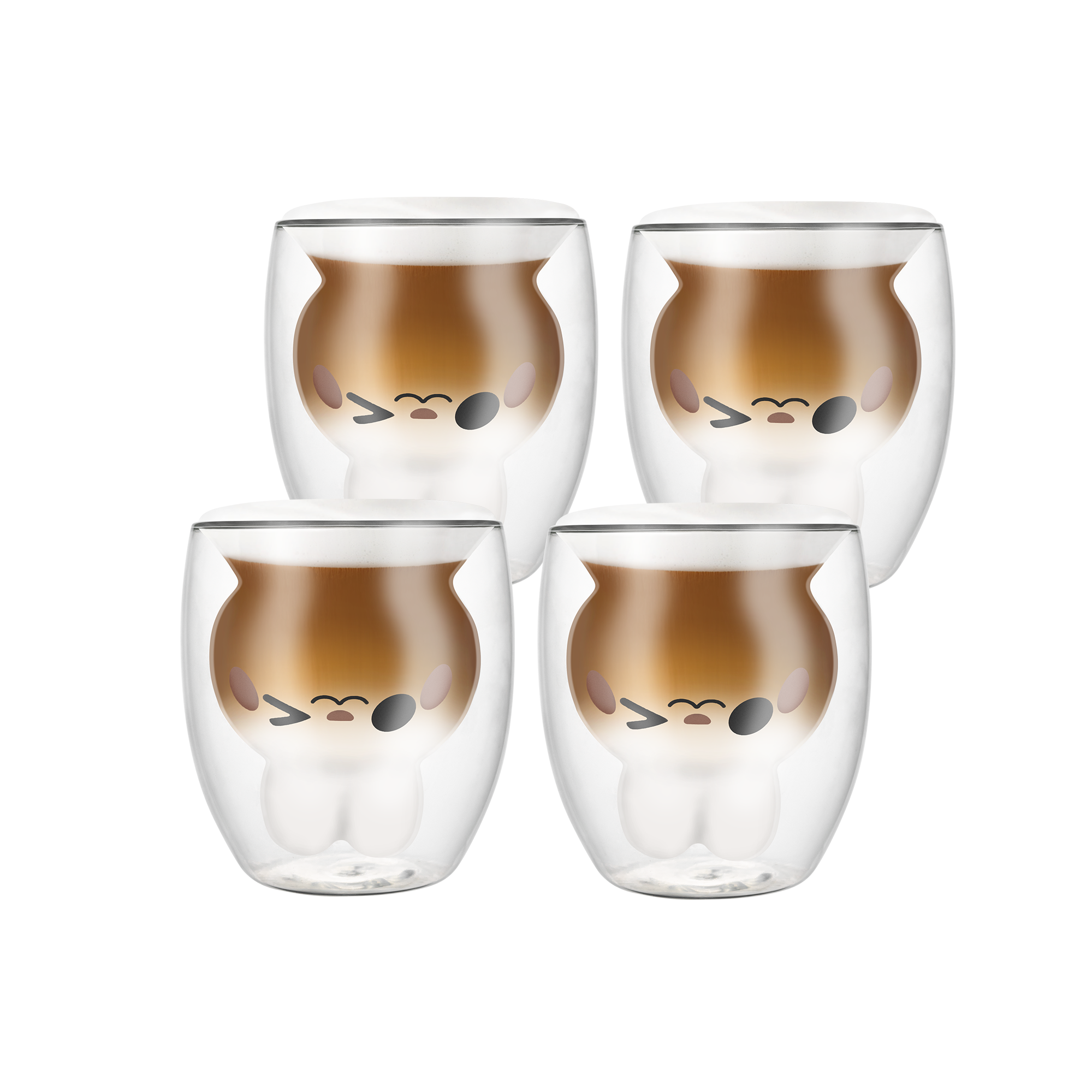 Набор стаканов Ari&Ana двойная стенка 4х250 мл Прозрачный (24480067)