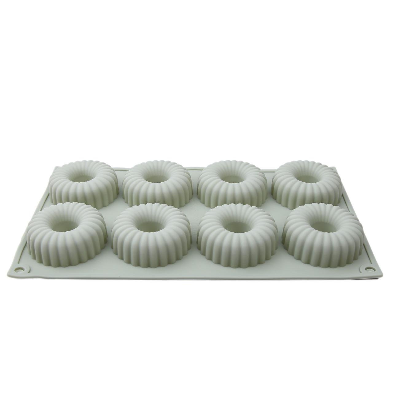 Форма для выпечки силиконовая пружинки 8в1 Серый (2356744398) - фото 4