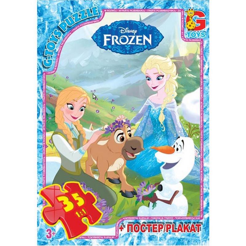 Пазлы детские картонные G-Toys Frouzen Ледяное Сердце 35 эл. (IP-177-P-911)