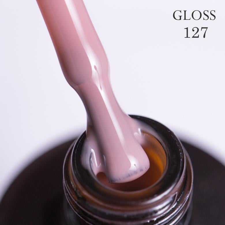 Гель-лак GLOSS 127 камуфлирующий 11 мл Натурально-розовый (53925)