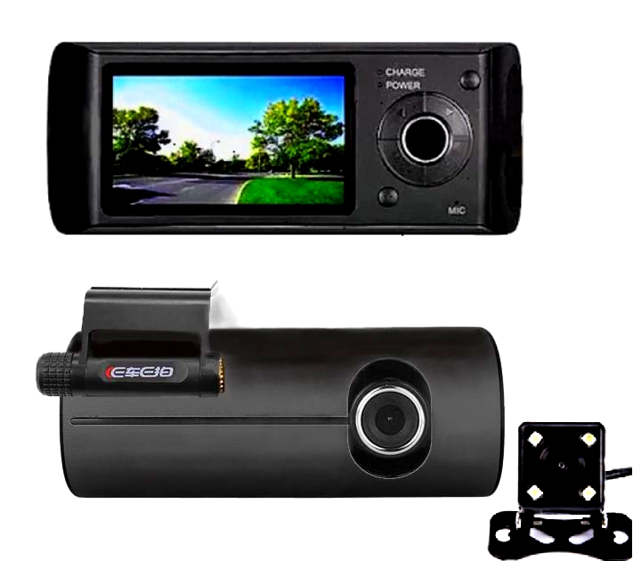 Відеореєстратор автомобільний 3" DVR V7 WiFi з виносною камерою заднього виду - фото 2 Відеореєстратор автомобільний 3" DVR V7 WiFi з виносною камерою заднього виду - фото 2