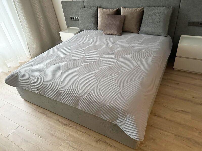 Покривало двостороннє Decorator Лабіринт 210x215 см Бежевий/Сірий (2020724) - фото 2 Покривало двостороннє Decorator Лабіринт 210x215 см Бежевий/Сірий (2020724) - фото 2