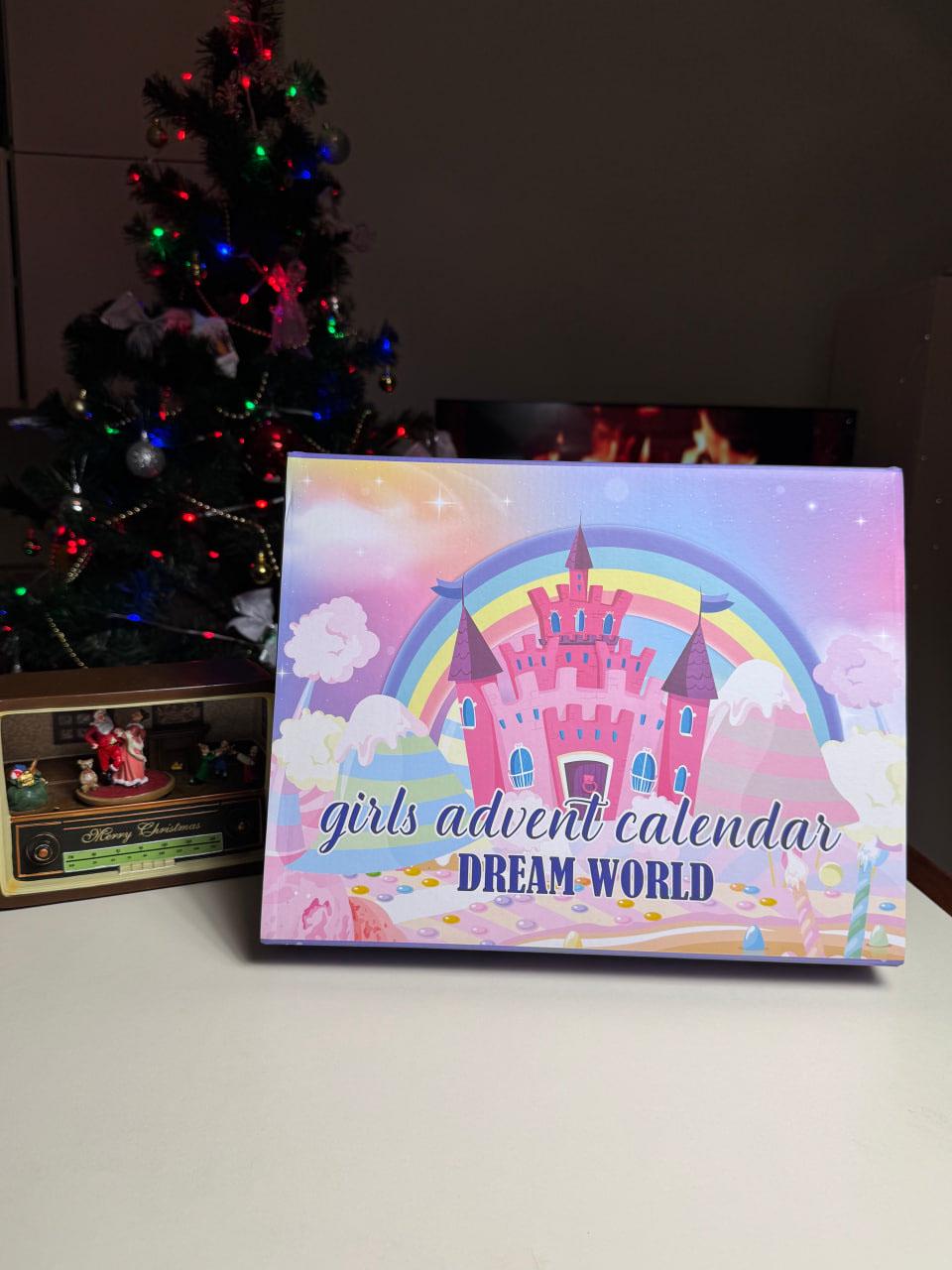 Адвент-календар для дівчинки біжутерія прикраси Magical на 24 вікна зі сюрпризами 142 елементи (29824069) - фото 6