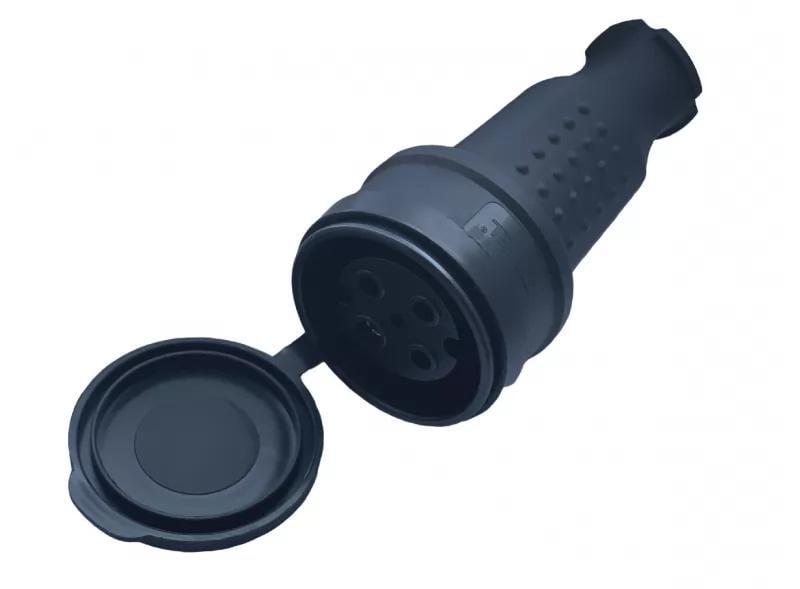 Розетка каучуковая Luxel силовая 32А Черный (1136)