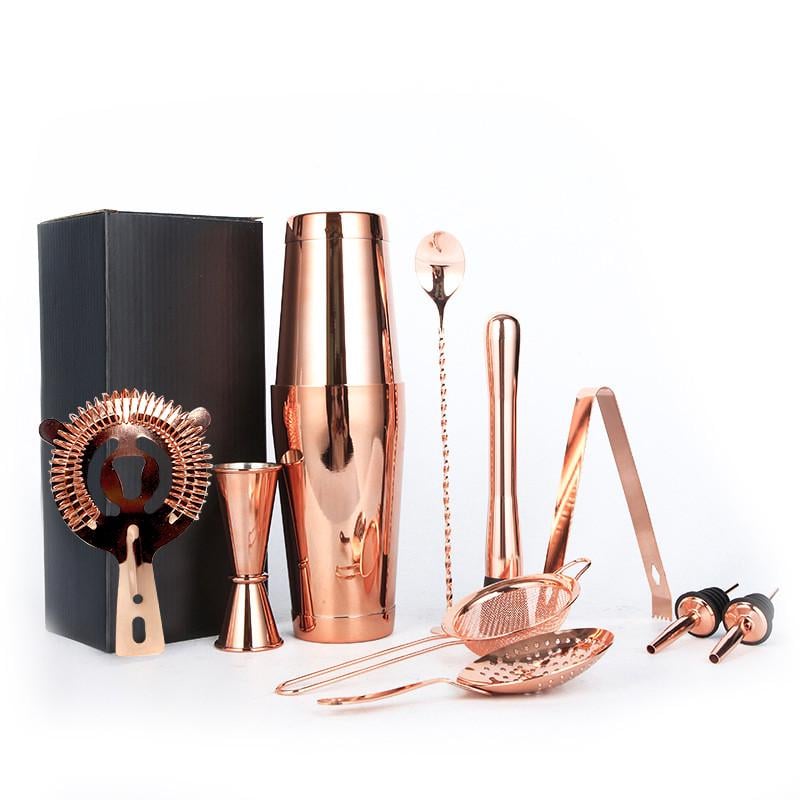 Набор для бара Lesko KM-TZS1 Copper из нержавеющей стали 11 пр. (2662240541)