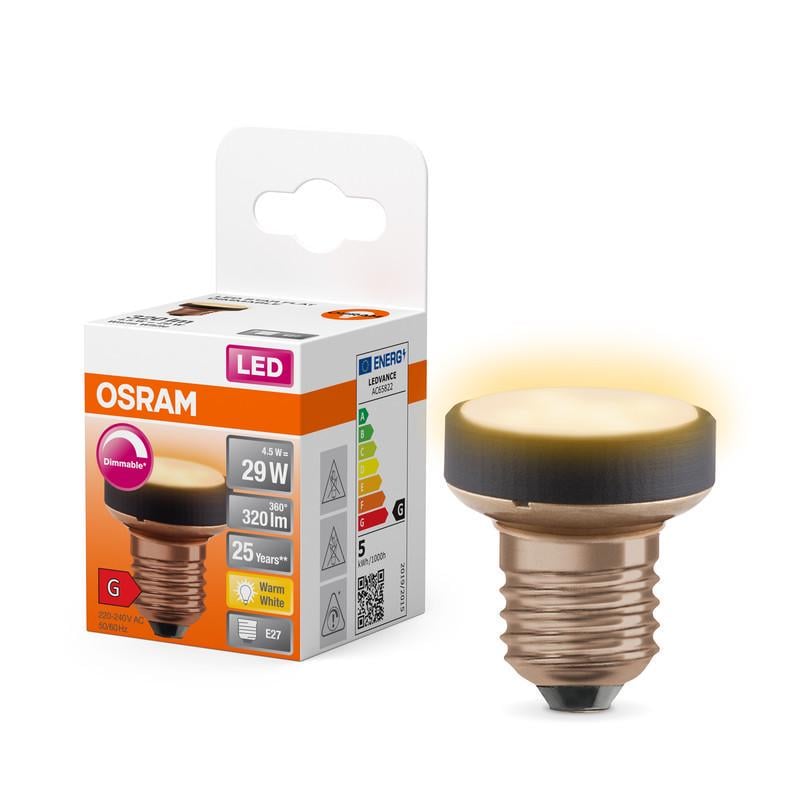 Лампа світлодіодна Osram LED FLAT 29 плоска 4,5W 220V 320lm 2700K E27 DIM 43x46 мм (4099854356926) - фото 2
