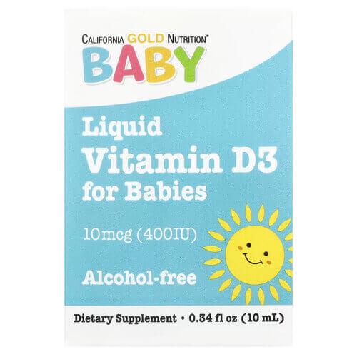 Вітамін D3 та D3+K2 для дітей CGN Baby Vitamin D3 400 IU 10 мл (CGN-01034)