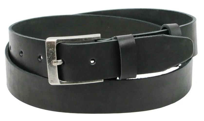 Ремень кожаный мужской Skipper 3,8 см Черный (super721_1294-40)