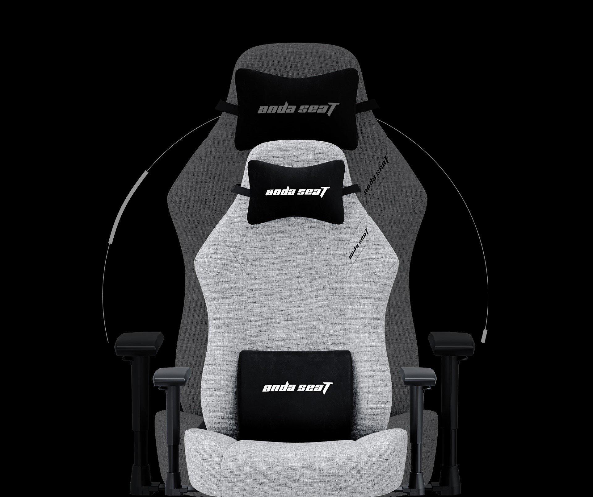 Крісло комп'ютерне для геймера Anda Seat Luna L Grey Fabric (AD18-44-G-F) - фото 12 Крісло комп'ютерне для геймера Anda Seat Luna L Grey Fabric (AD18-44-G-F) - фото 12