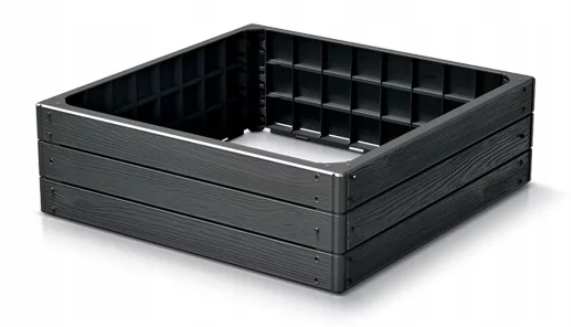Грядка садова Prosperplast Base Woody 75х75х25 см Антрацитовий (IBWS-S433)