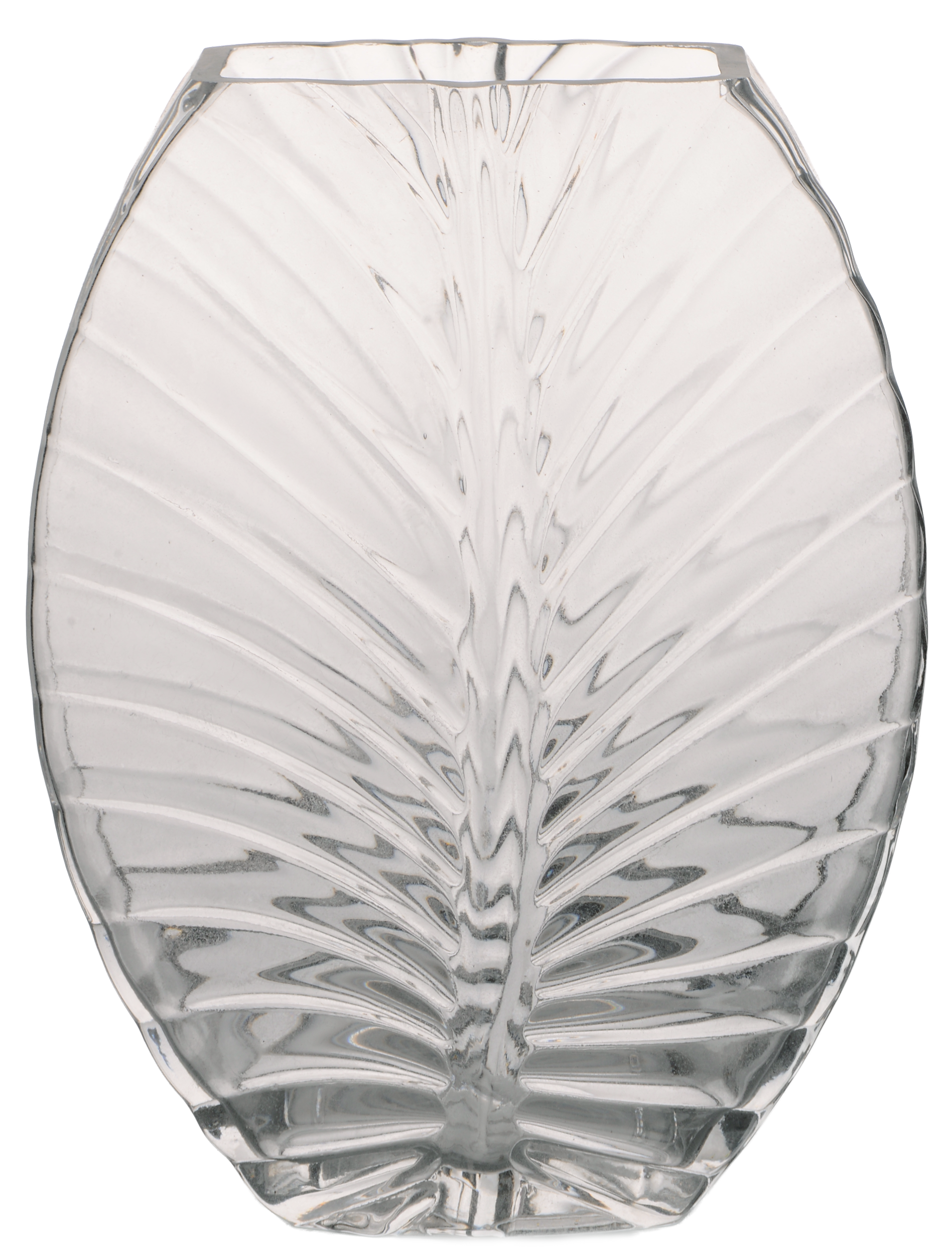 Ваза Viva LEAF стеклянная 25 см Прозрачный (UG-A060206)