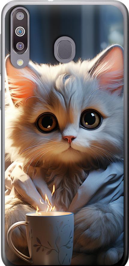 Чехол на Samsung Galaxy M30 White cat (5646u-1682-42517)