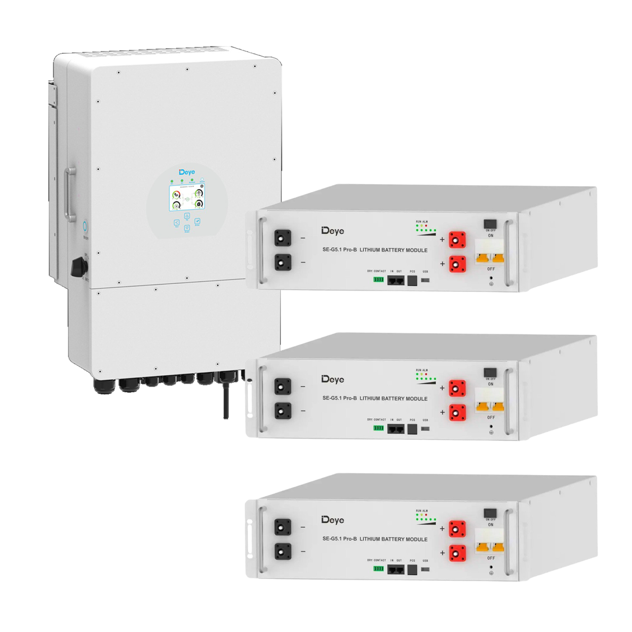 Комплект резервного живлення Deye SUN-10K-SG02LP1-EU-AM3/3 шт. Deye SE-G5.1 Pro-B