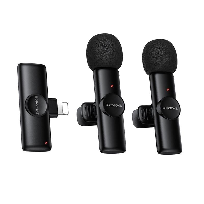Мікрофонна система бездротова Borofone BFK16A Winner dual-mic Lightning Black (6941991126505) Мікрофонна система бездротова Borofone BFK16A Winner dual-mic Lightning Black (6941991126505)