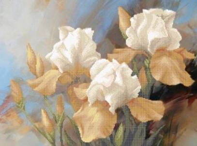 Схема для вышивки бисером Золотая Подкова Желтые ирисы ЗПК-015 (2875)