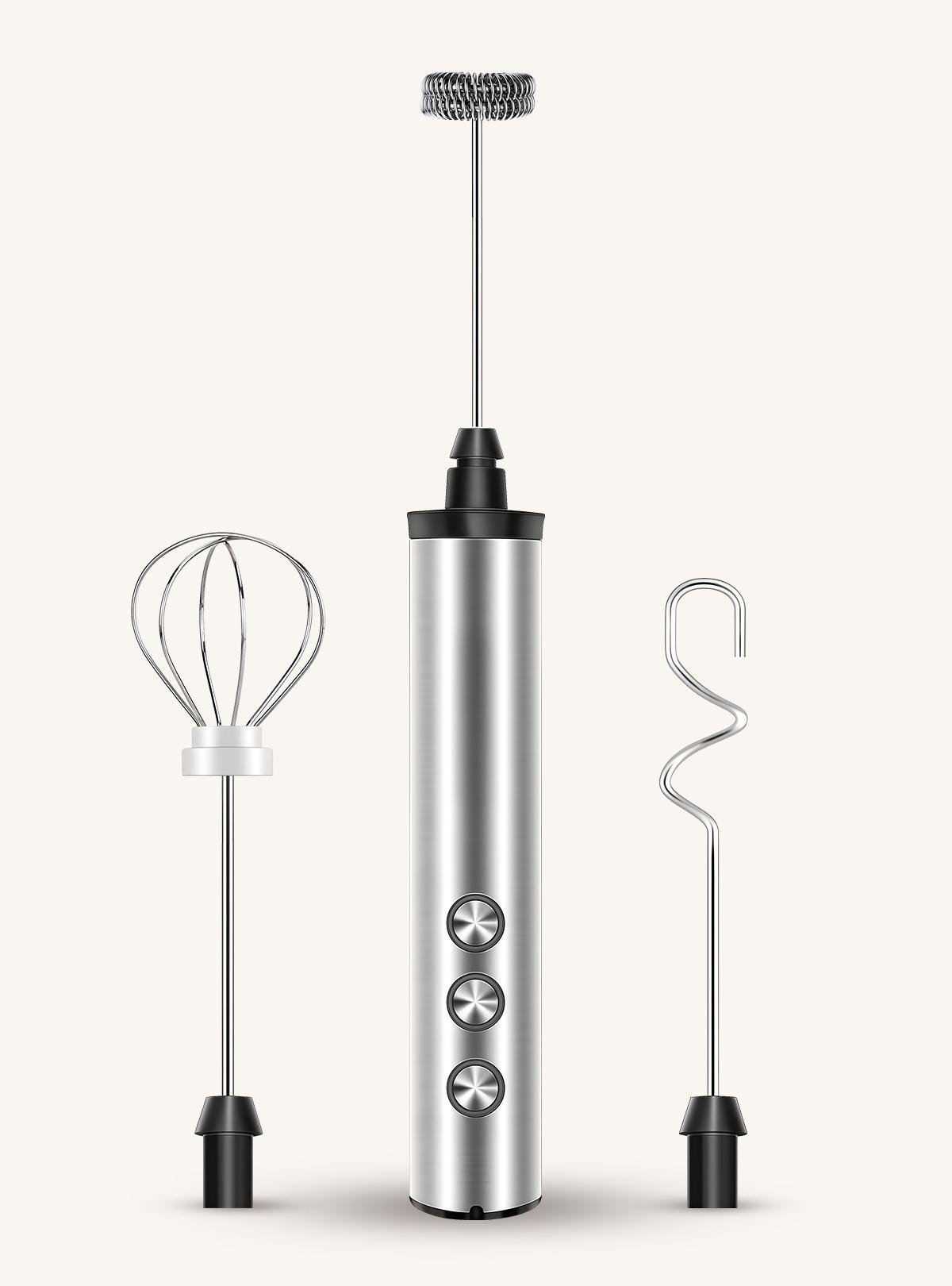 Капучинатор для кави і коктейлів OnePro 3в1 акумуляторний Сірий (73680) Капучинатор для кави і коктейлів OnePro 3в1 акумуляторний Сірий (73680)