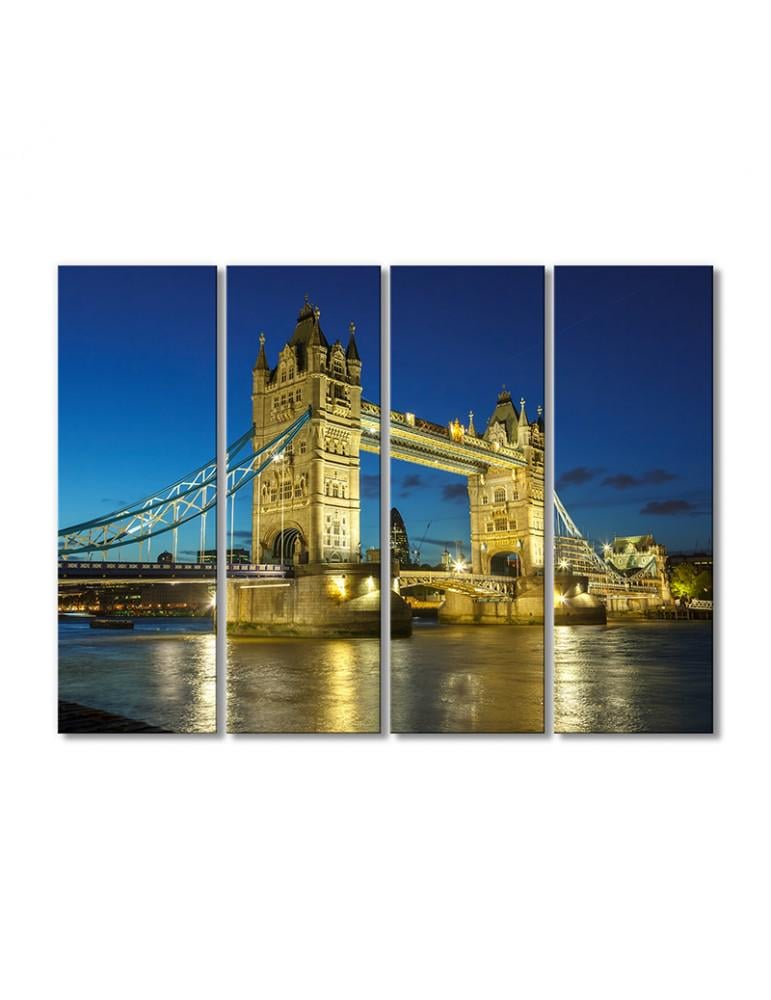 Картина модульная Тауэрский мост 4 модуля 70x105 см